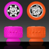 New! Exclusive Unique Tyre Design Portable Sucker Bluetooth Speaker