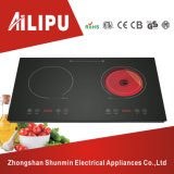 Plastic Housing Two Burners Infrared Cooker with Induction Cooker/Infrared Cooktop/Induction Stove with Ceramic Hob