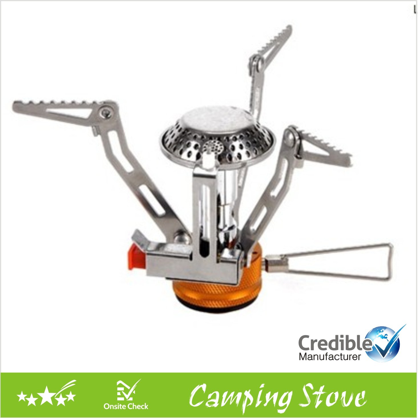 Folding Portable Camping Stove with Auto-Piezoelectric System