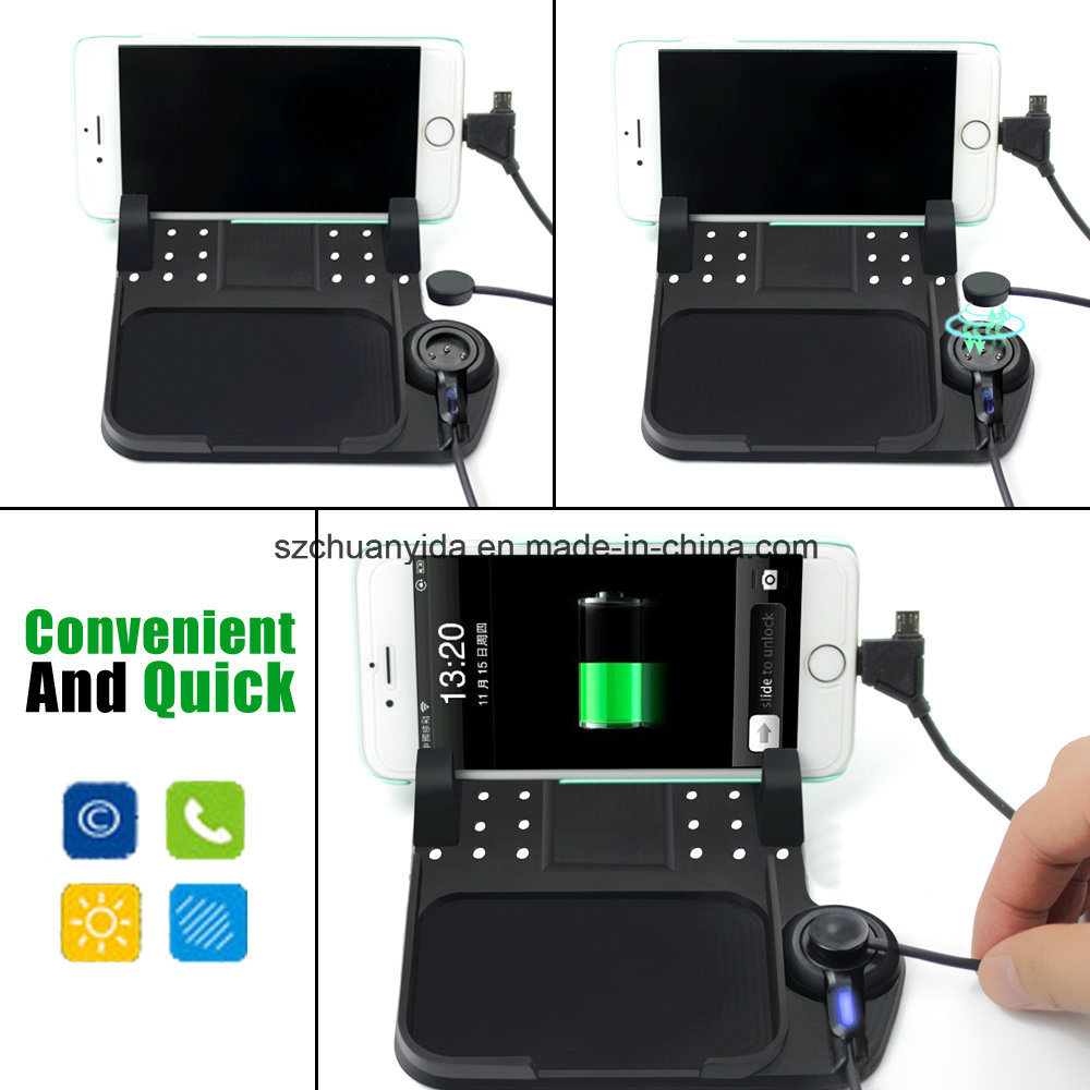 Silicon Car Holder and Mat with Magnetic Charger for Mobile Phones