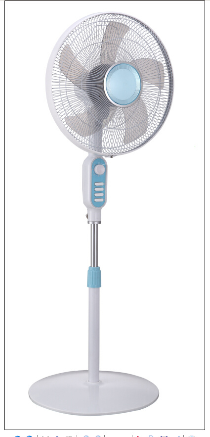 400 Mm Stand Fan with 5 PP Blade and Powerful Wind