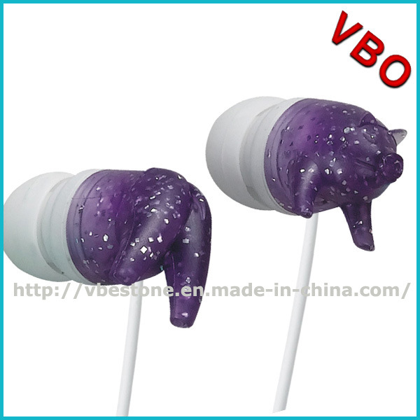 Cute Pig Stuffed Animal Earphone Earbuds for Child Cartoon Earphones