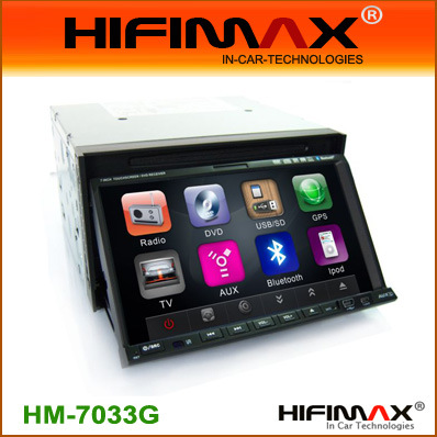 7 Inch 2-DIN DVD W/Digital Screen/Bt Rds,iPod,GPS,Tmc,DVB-T Built-in Optional (HM-7033GD) USD257-USD264