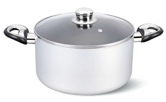 24cm White Aluminum Non-Stick Casserole