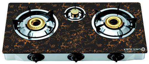 Triple Gas Burner Stove Cooktop - Tempered Glass (GS-03G07)