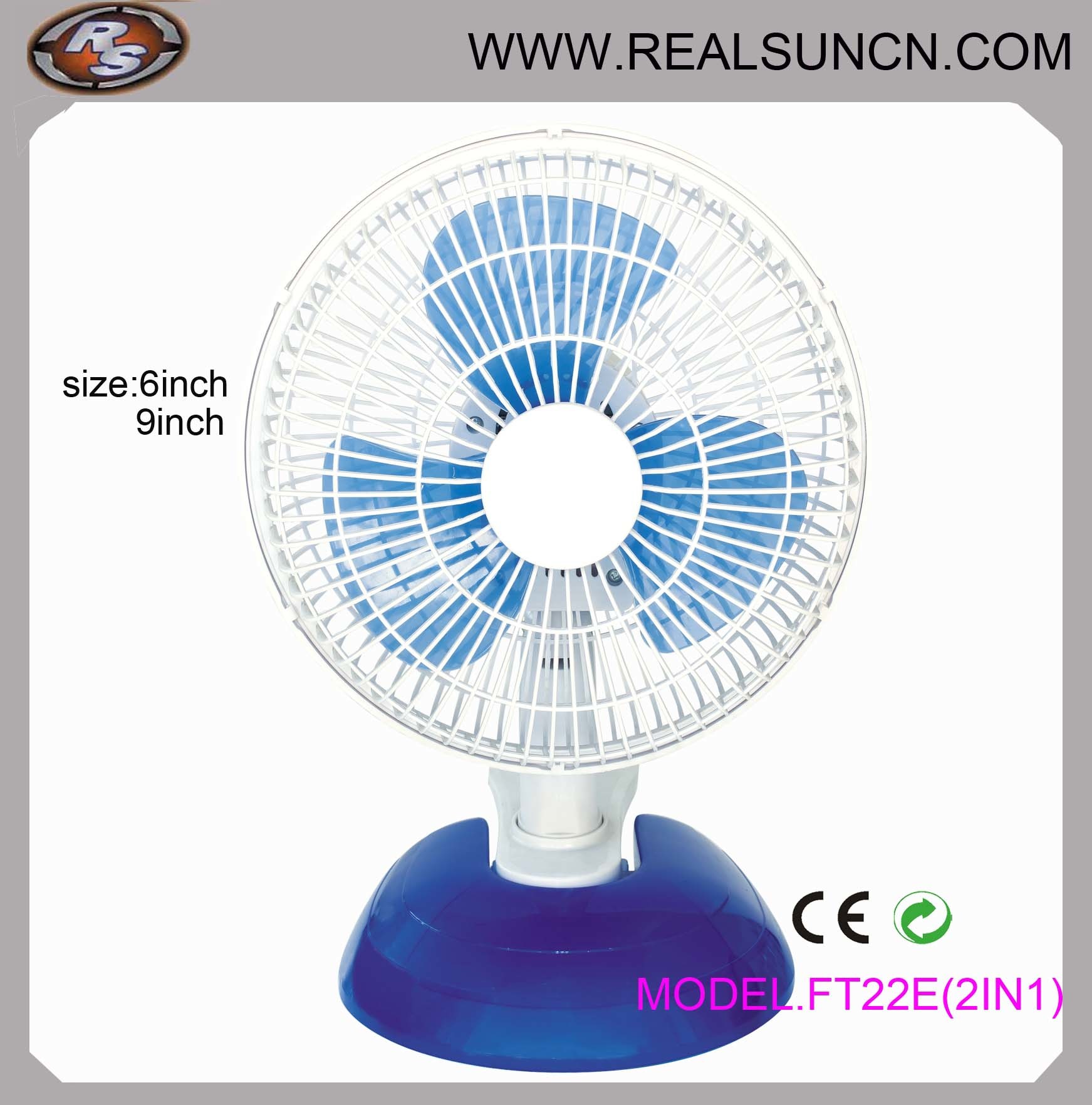 9inch Table Fan Clip Fan 2 in 1