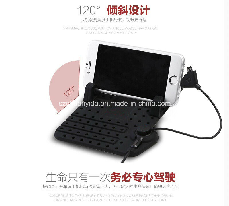 Silicon Mat and Holder with Magnetic Charger for Mobile Phones