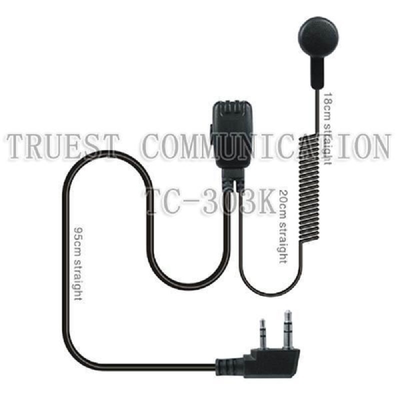 Earbud Headset Earpiece Earphone Mic Midland Two Way Radios Tc-303