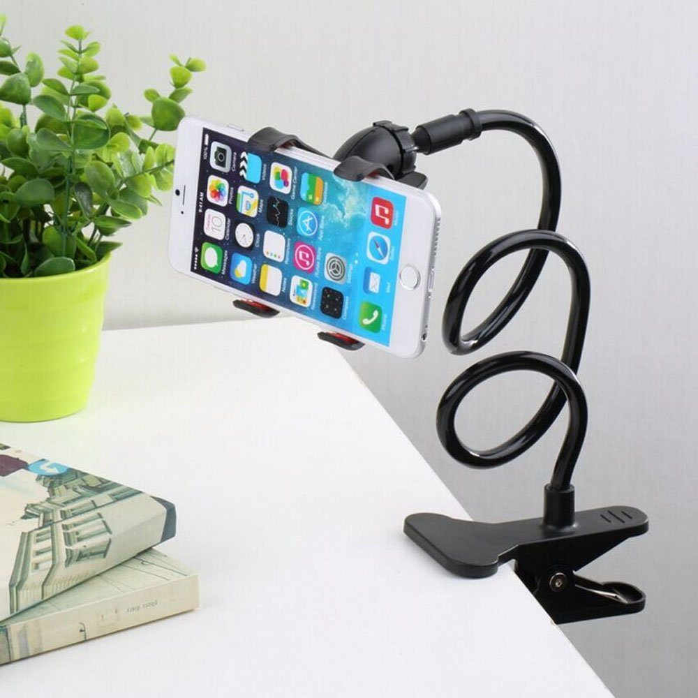 360 Degree Rotating Sitck-on Mount Gooseneck Long Arm Clamp Flexible Mobile Phone Lazy Holder