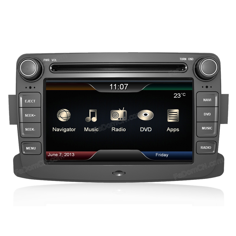 7 Inch Car Audio Stereo System Accessories, Automotive DVD for Renault Duster with GPS & Bluetooth & Radio & Navigator & iPod & TV & USB