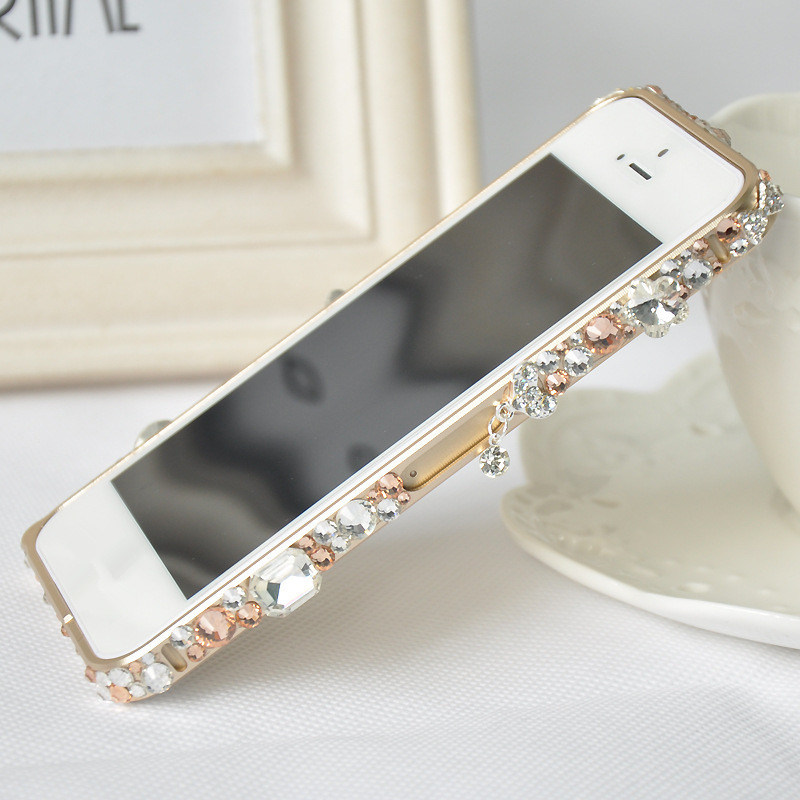 Diamond Bling Metal Bumper Case Cover for Iphoen5s