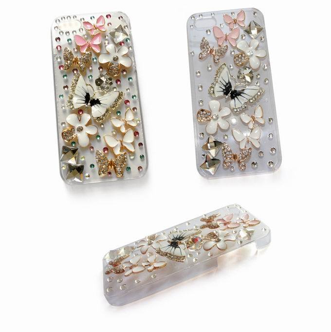 Butterfly&Flower Decoration Smart Phone Shell