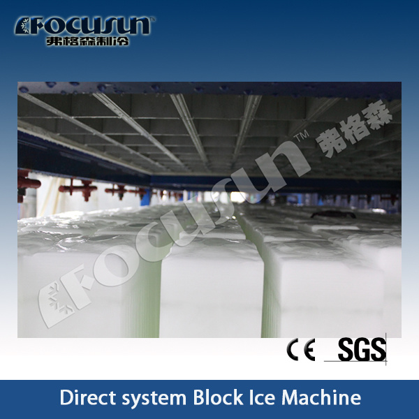 Focusun High Quality Food Standard 5tpd 10tpd 15kg 25kg Block Ice Maker Making Machine