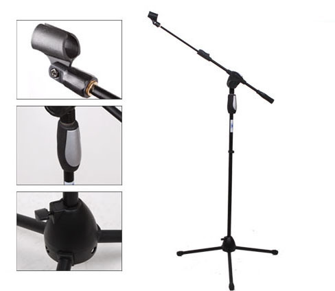 Black Microphone Stand for Professional Performance