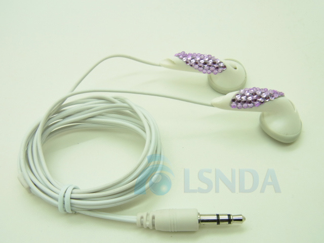 Cheap New Stylish Clear Bass Rhinestone Earphones (LS-D32)