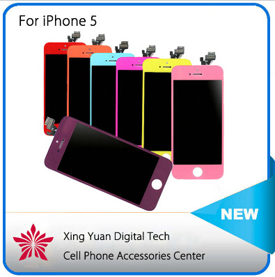 Colorful Outer Front Glass Lens and LCD Display Screen for iPhone 5