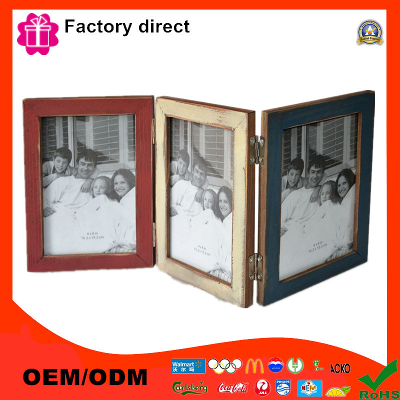 Fold Design Three Side Photo Album Picture Frame Manufacturers