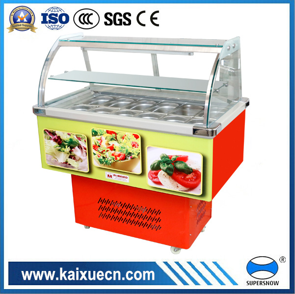 12PCS Ss Pans Salad Display Refrigerator