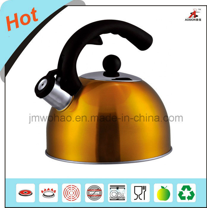 Color Coating Single Bottom Whistling Kettle (FH-022C)