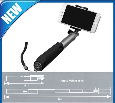 Extendable Selfie Handheld Stick Monopod with Adjustable Phone Holder