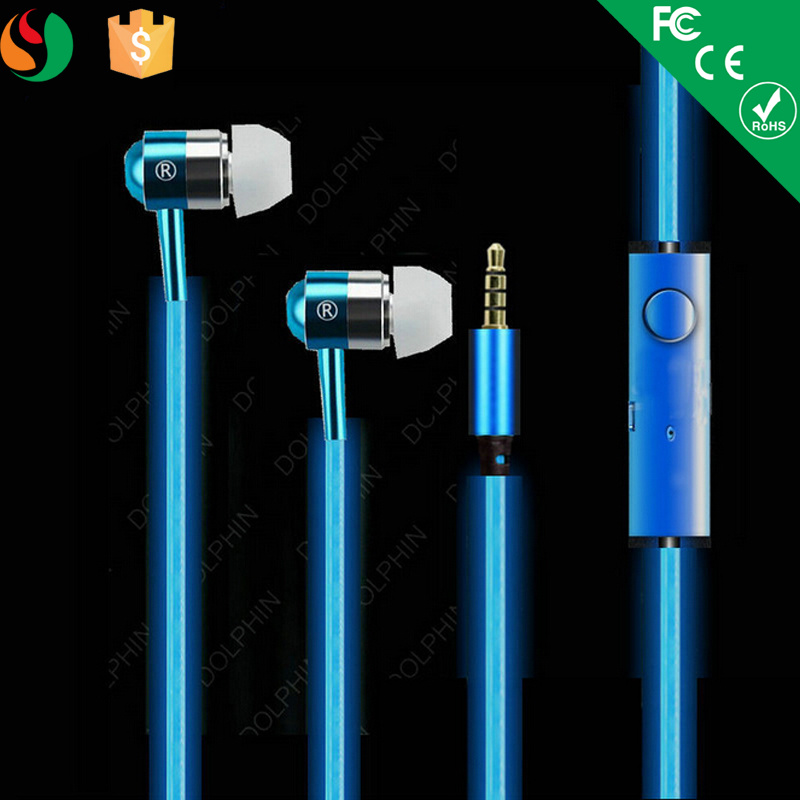 Factory Supply Glow Earphone LED Earphone