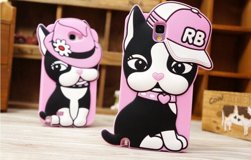 Hot Sale Pink Puppy Mobile Phone Silicon Case