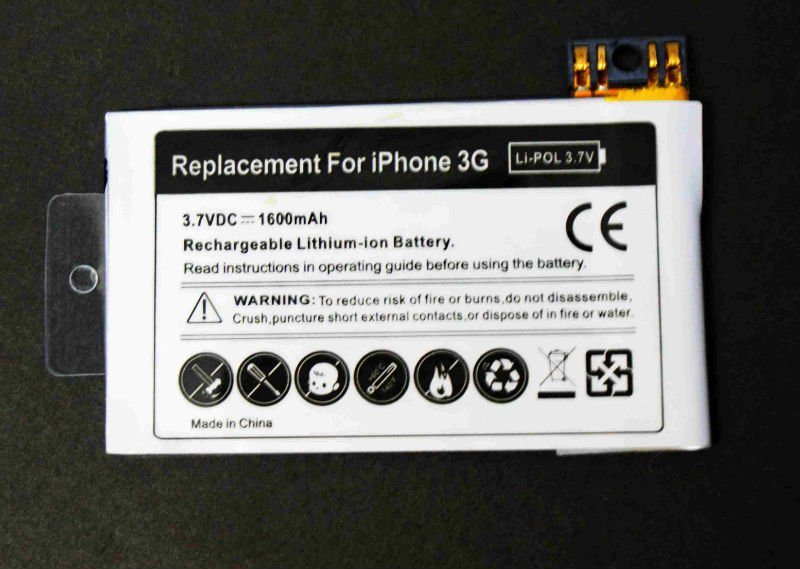 Battery for Mobile iPhone 3G 1600mAh Li-ion