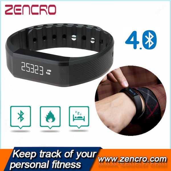 Bluetooth 4.0 Bracelet Touch Screen Anti-Lost Pedometer