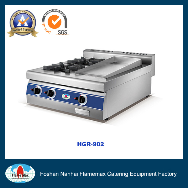 2-Burner Gas Stove with Gas Griddle (HGR-902)