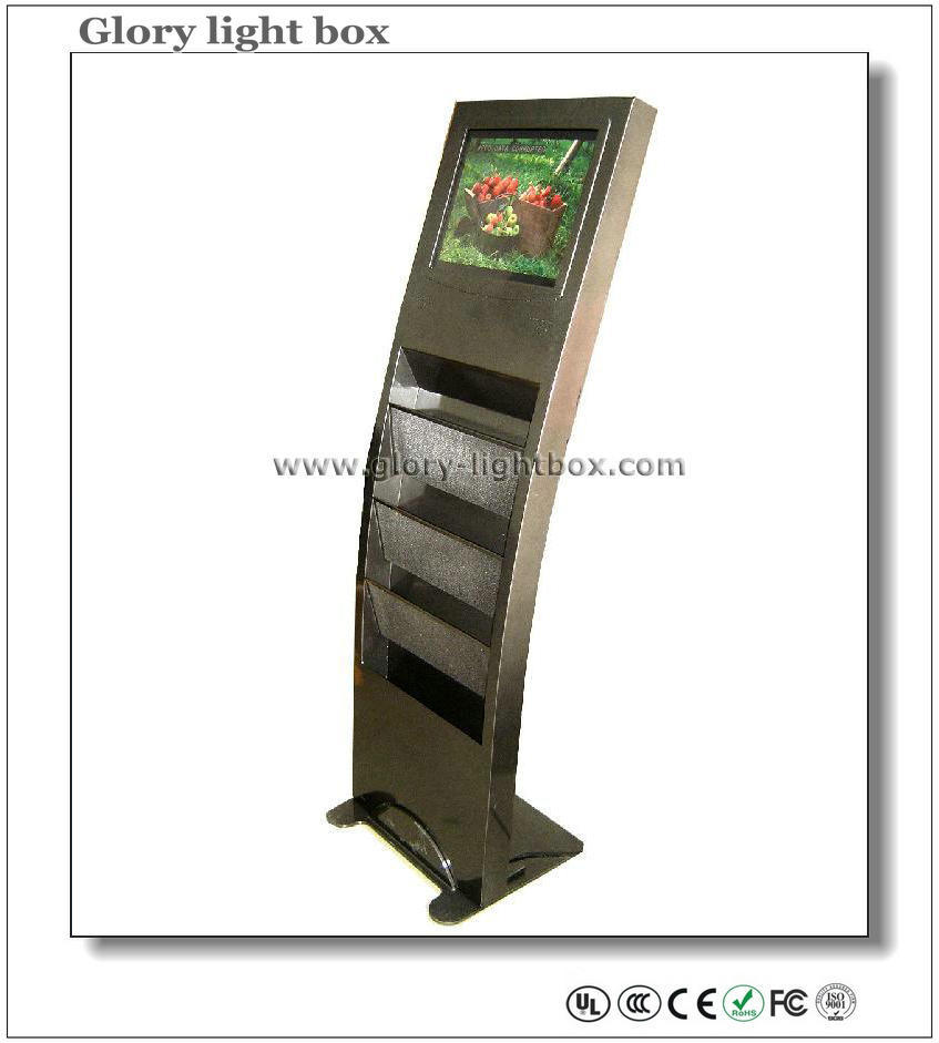 19 Inch Automatic Floor Standing LCD Advertising Player with IR Touch Screen