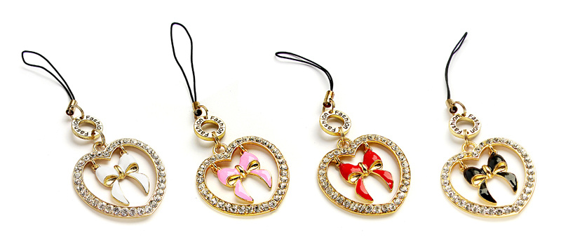 Shinning Heart&Bowknot Shape Mobile Jewelry (C2760)