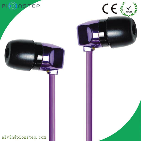 Flat Cable Metal Chamber Earphones