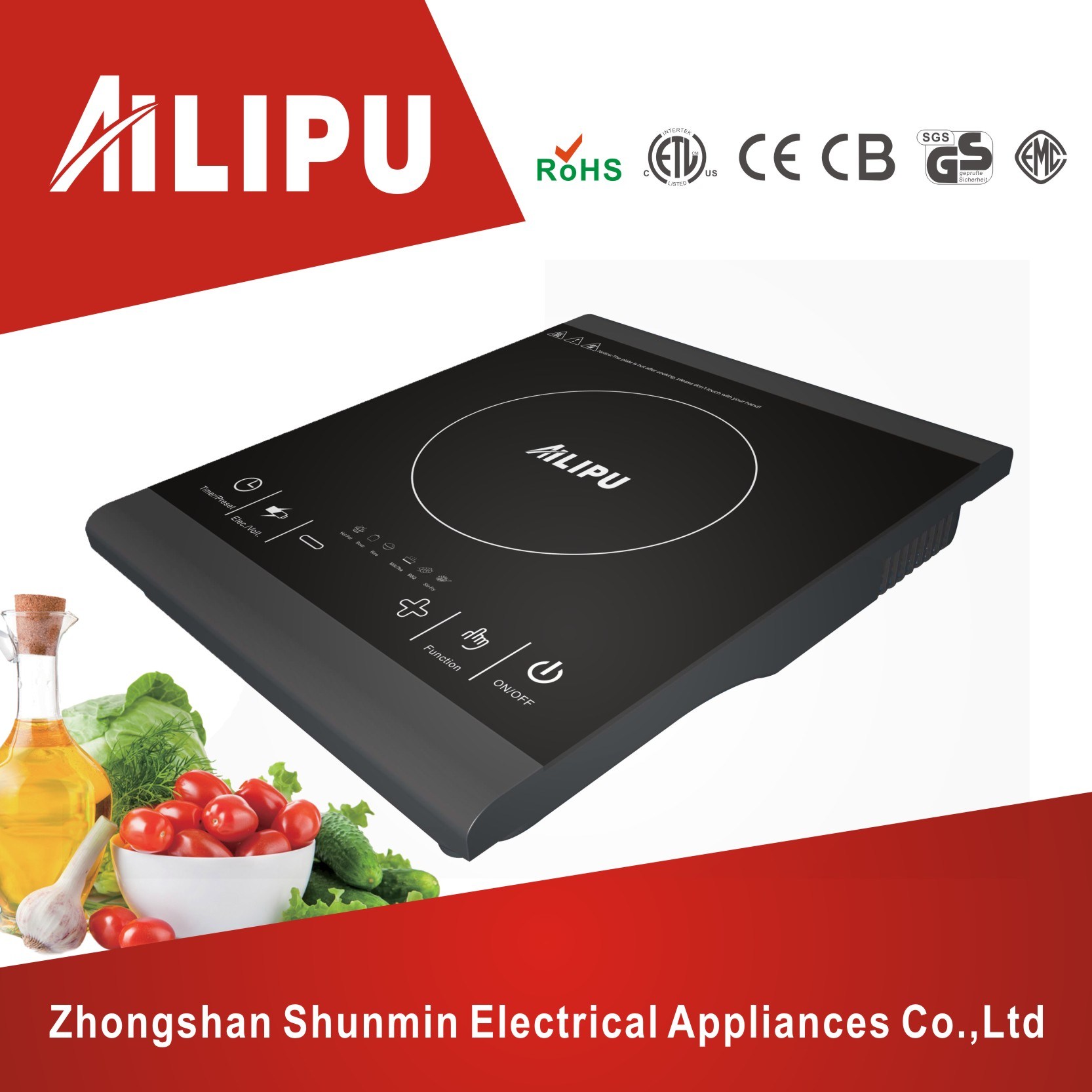 UL Certificate with Best Price Touching Screen Induction Cooker 110V