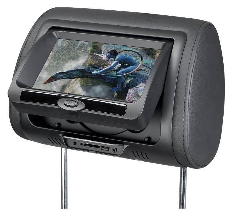 Car Headrest DVD Player with with USB/SD/IR/FM/Wireless Game/ Zipper Cover