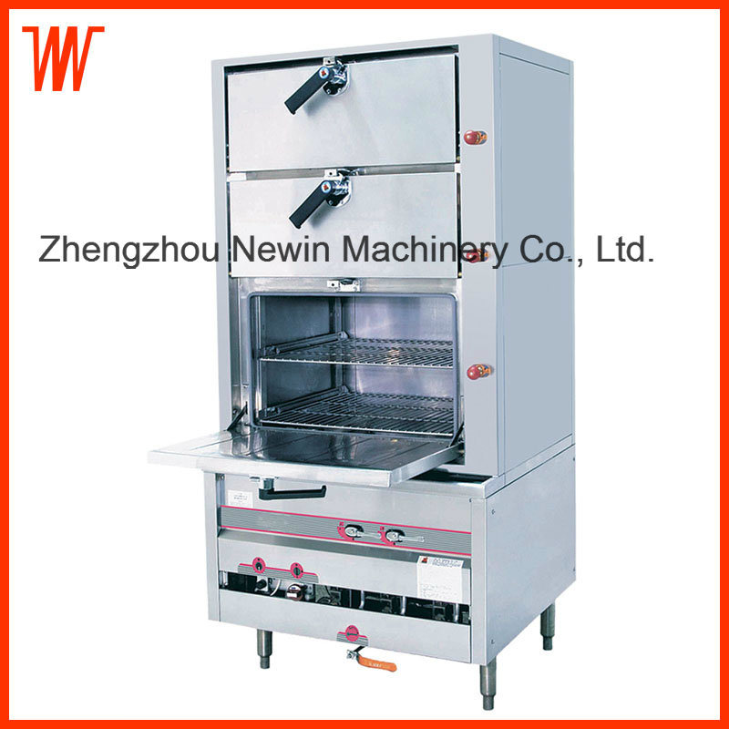 3 Door Commercial Gas Fish Rice Steamer