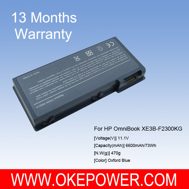 Replacement Laptop Battery For HP Omnibook Xe3b-F2300kg Notebook 6600mah/73wh