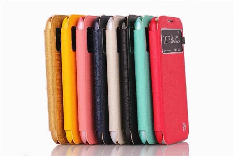 Mobile Phone Parts for Samsung S2, S3, S4, N7100 Iron Ring Light, Leather Fabric Phone Case