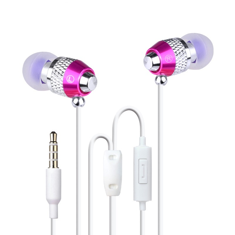 Wholesale Mobile Phone Accessories Handsfree Metal Stereo Earphone