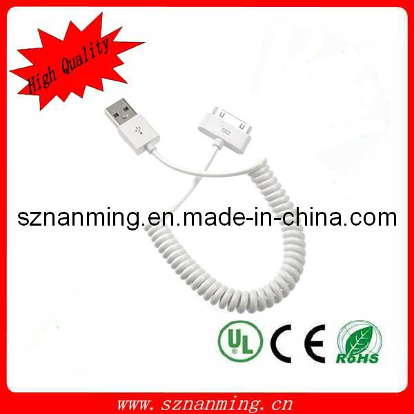 Spring Style USB 30pin Cable for iPhone4