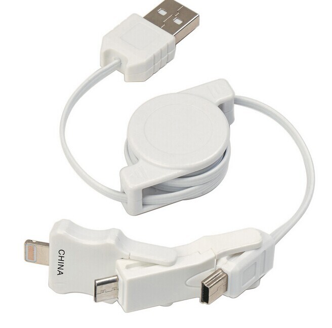 3-in-1 Retractable Cable for iPhone5/5s/5c