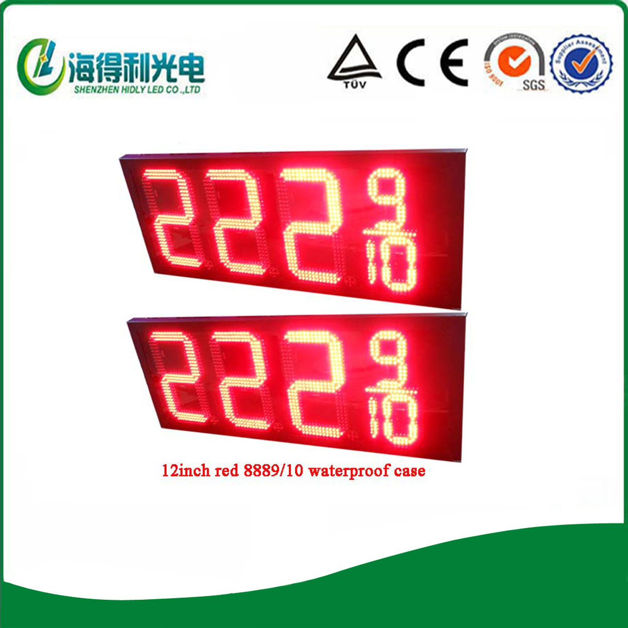 10inch IP65 LED Digital Price Sign Display (GAS12ZR8889/10TB)