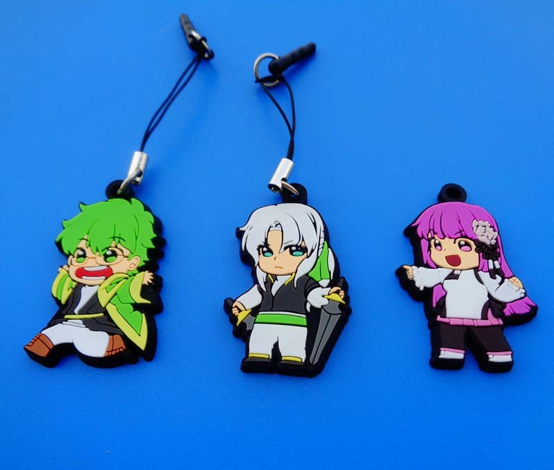 Promotional Japanese Cartoon Figure Soft PVC Mobile Phone Strap