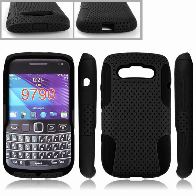 Perforated Combo Mobile Phone Case for Blackberry Bellagio 9790 (TX-Combo0009)