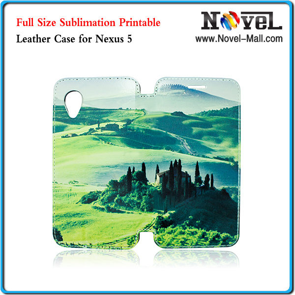 Sublimation Full Size Blank Leather Mobile Phone Case for Google Nexus 5