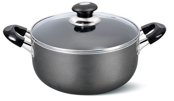 24cm Black Aluminum Non-Stick Casserole