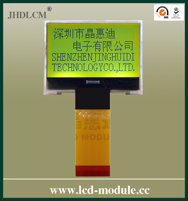 Positive Semi-Transparent Stn LCD Display (JHD12864-G103BTW-Y)