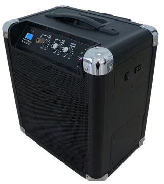 Portable Speaker Rechargeable Battery Speaker Box USB/SD Bluetooth Wireless Microphones 8 Inch