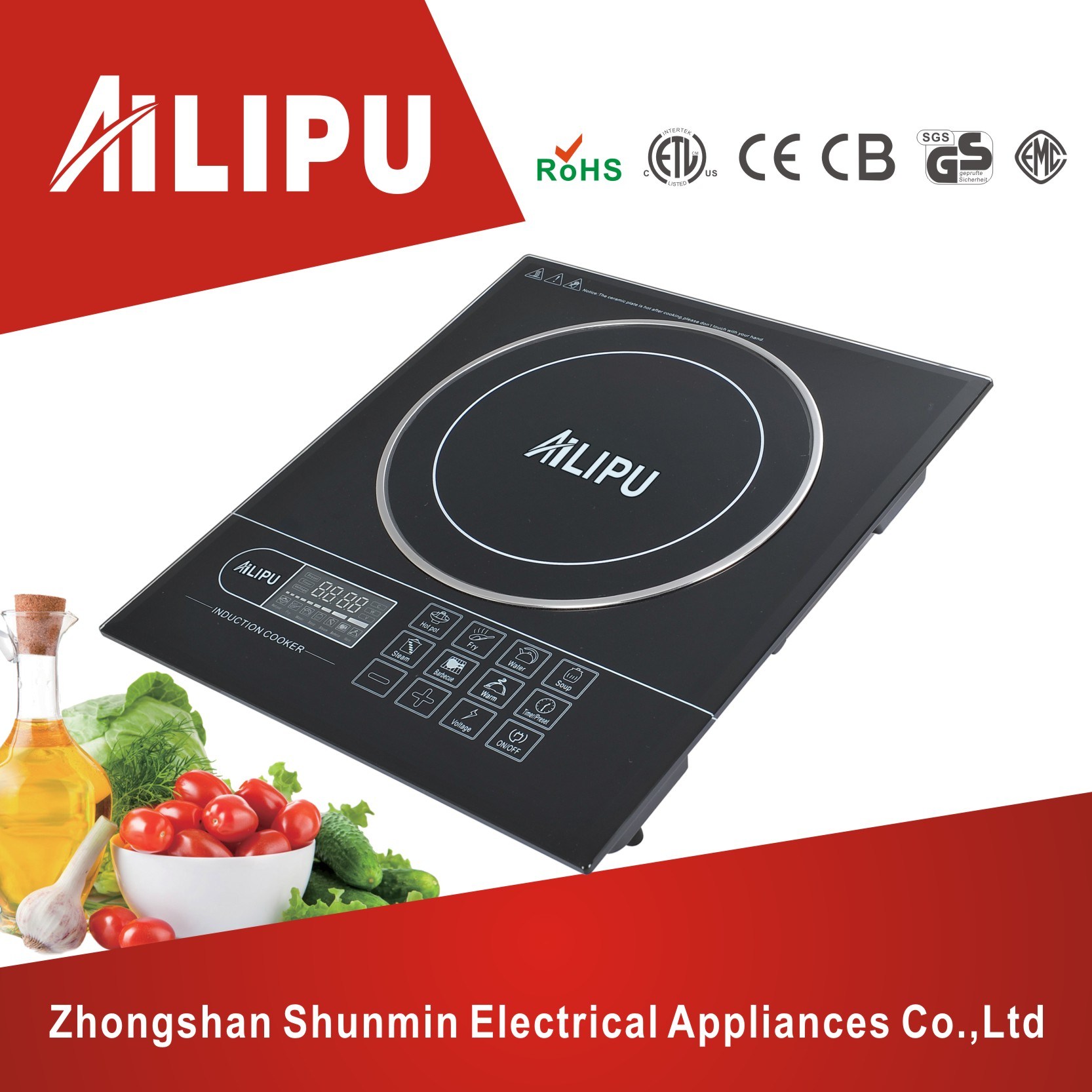 Touch Screen and Low Consumption Multi Induction Cooker Made in China