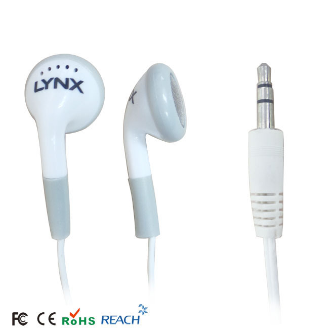 3.5mm Mobile Phone Flat White Earphone