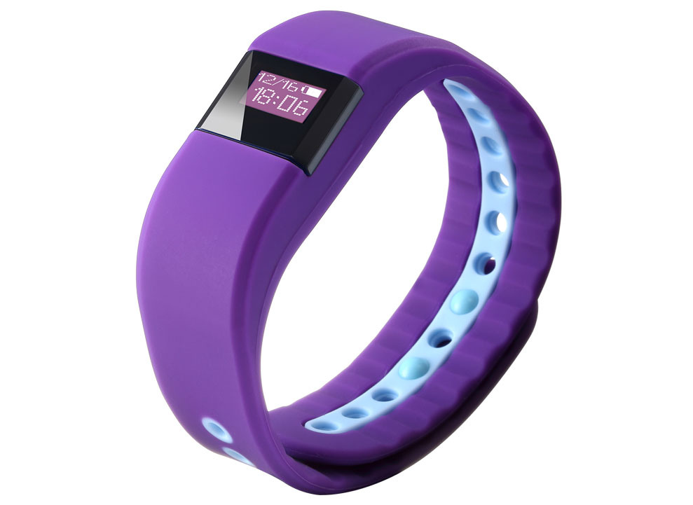 Purple Pedometer Wristband Smart Sports Bracelet Lightweight